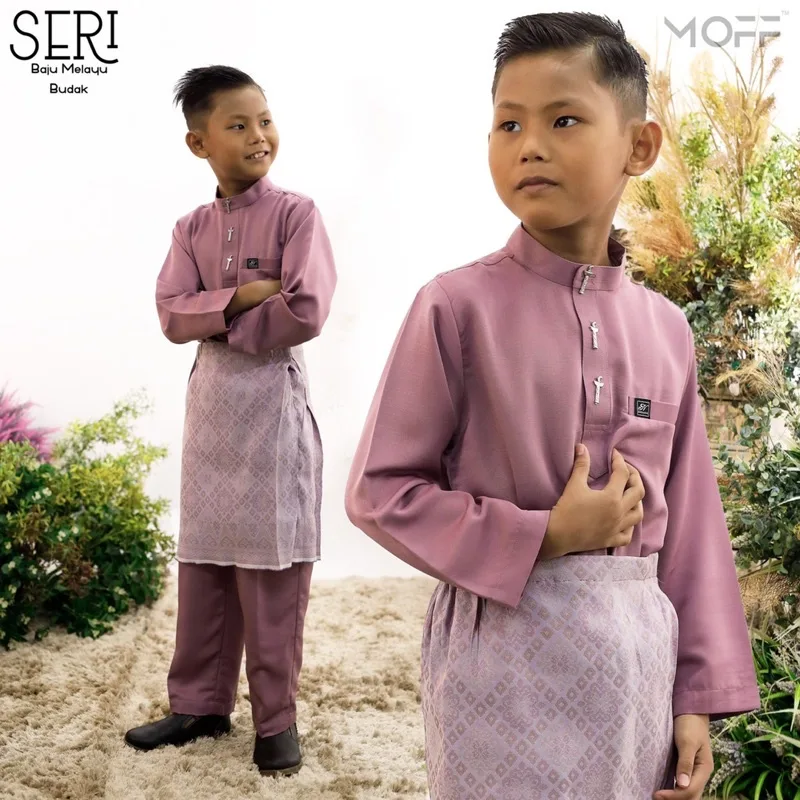 MOFF BAJU Kurung SERI Dusty Purple| Set Family | Raya 2023 | BAJU KURUNG MODEN | BAJU KURUNG DEWASA | BAJU KURUNG BUDAK thumbnail 4