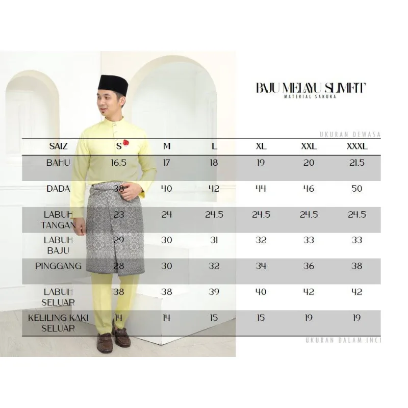 MOFF Baju Melayu Slim Fit Sakura Slimfit in Dark Purple Raya 2024 | BAJU MELAYU DEWASA | BAJU MELAYU BUDAK | BAJU RAYA thumbnail 2