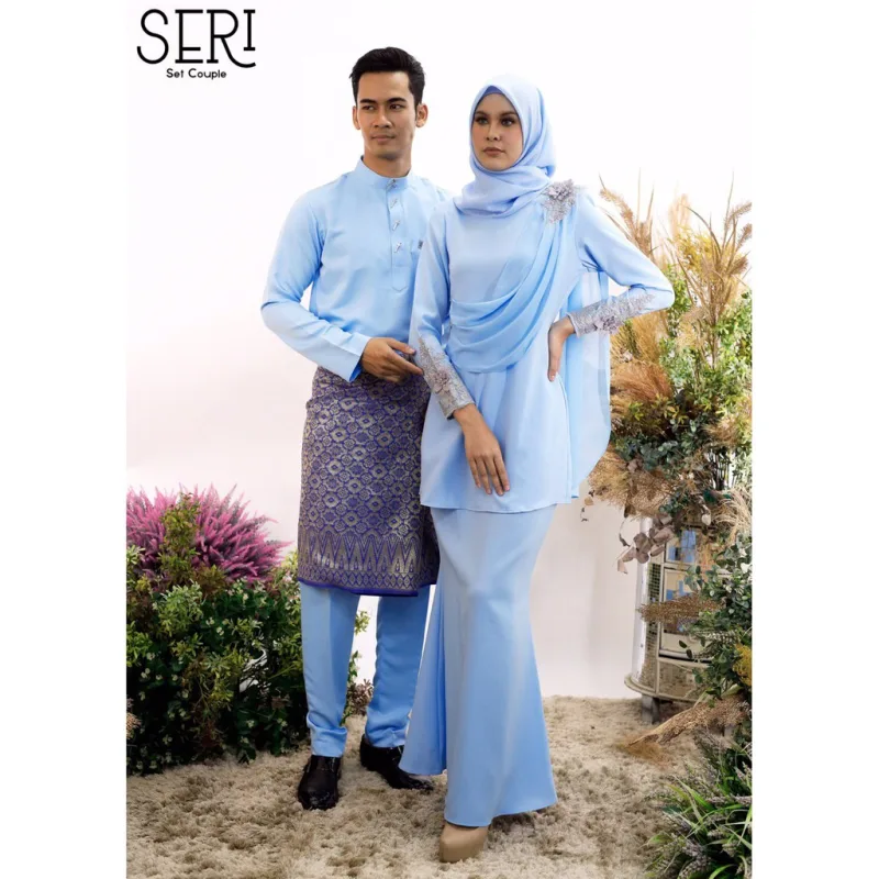 BAJU Seri BAJU Kurung In Baby Blue | Set Family Kurung Lace BY MOFF2U thumbnail 3