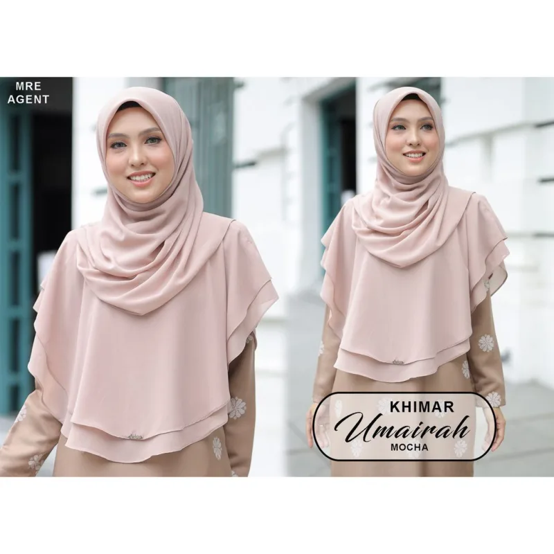 Instant Muslimah Khimar Umairah | 2 LAYER | Tudung| kurung Songket BY MOFF COLLECTION thumbnail 3