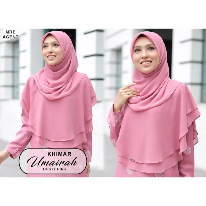 Instant Muslimah Khimar Umairah | 2 LAYER | Tudung| kurung Songket BY MOFF COLLECTION thumbnail 5