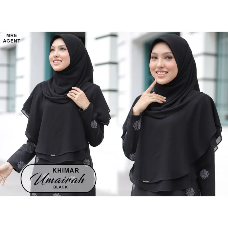 Instant Muslimah Khimar Umairah | 2 LAYER | Tudung| kurung Songket BY MOFF COLLECTION thumbnail 2