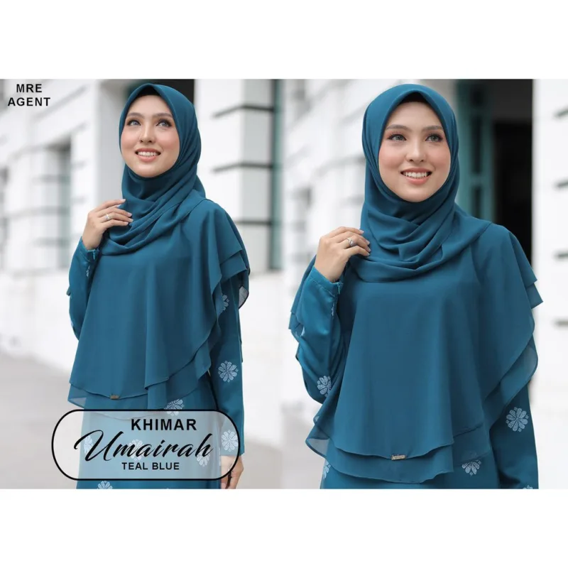 Instant Muslimah Khimar Umairah | 2 LAYER | Tudung| kurung Songket BY MOFF COLLECTION thumbnail 4