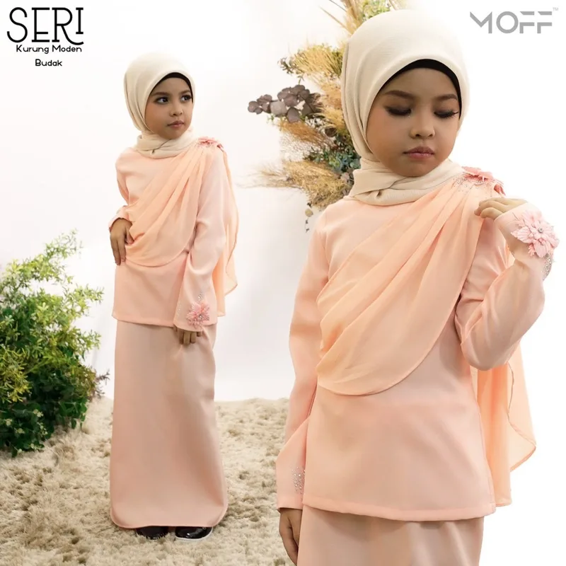 MOFF Seri Kurung In Peach | Nikah | Tunang | Konvo | BAJU KURUNG MODEN | BAJU KURUNG DEWASA | BAJU KURUNG BUDAK | FULL S thumbnail 4