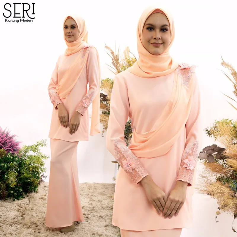 MOFF Seri Kurung In Peach | Nikah | Tunang | Konvo | BAJU KURUNG MODEN | BAJU KURUNG DEWASA | BAJU KURUNG BUDAK | FULL S thumbnail 2