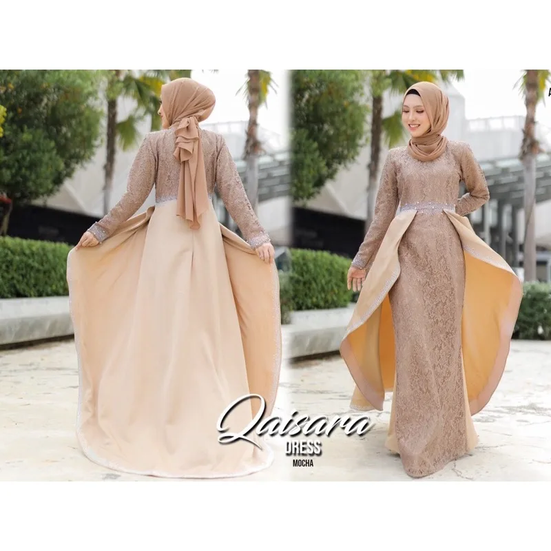 (8 Item Dalam 1 Harga) Bridal Set BAJU DRESS Qaisara In Mocha | Nikah Kahwin |Tunang | Full set dress BY MOFF COLLECTION thumbnail 3