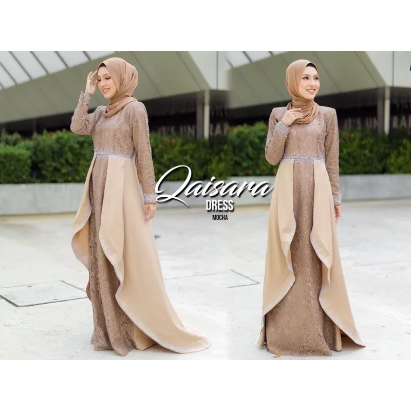 (8 Item Dalam 1 Harga) Bridal Set BAJU DRESS Qaisara In Mocha | Nikah Kahwin |Tunang | Full set dress BY MOFF COLLECTION thumbnail 4