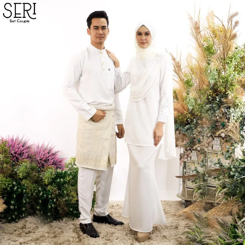 MOFF BAJU Kurung Moden SERI White | Tunang | Nikah | Konvo | BAJU KURUNG MODEN | BAJU KURUNG DEWASA | BAJU KURUNG BUDAK thumbnail 3