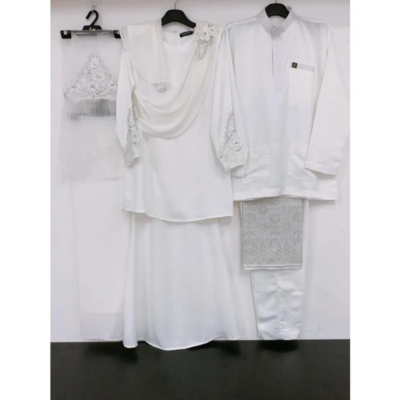 MOFF BAJU Kurung Moden SERI White | Tunang | Nikah | Konvo | BAJU KURUNG MODEN | BAJU KURUNG DEWASA | BAJU KURUNG BUDAK thumbnail 5