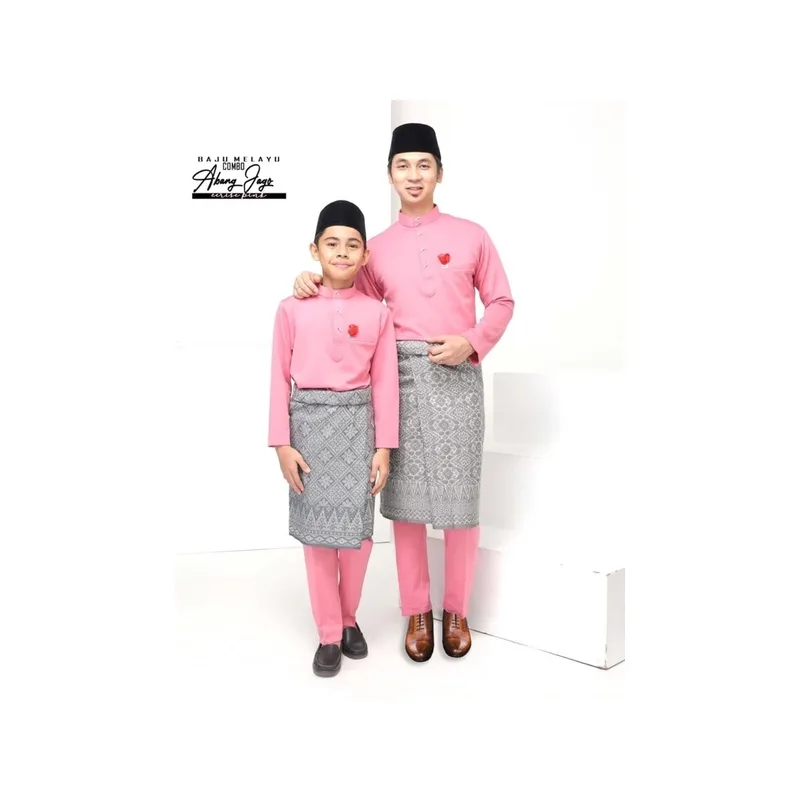 BAJU MELAYU SLIM FIT | BAJU MELAYU BANG JAGO DUSTY PINK| BAJU MELAYU DEWASA | BAJU MELAYU BUDAK BY MOFF2U thumbnail 2