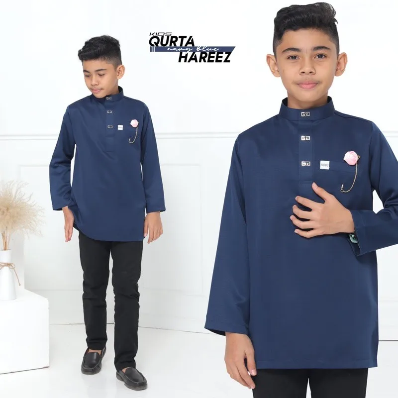 MOFF BAJU Kurta Hareez In Navy Blue thumbnail 4