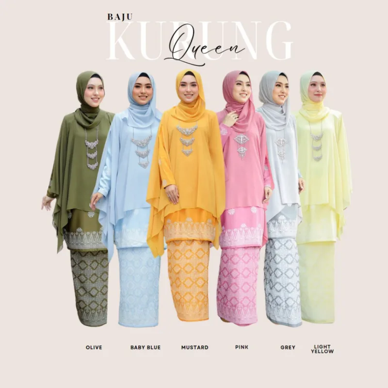 MOFF BAJU KURUNG Queen Kurung Moden with cape | Kurung Songket