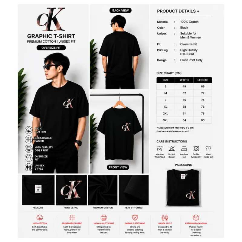 CK Graphic Oversize T-Shirt
