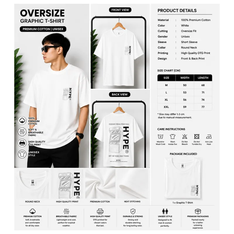 HYPE Graphic Oversize T-Shirt