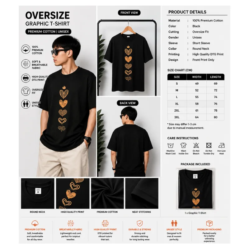 LOVE Graphic Oversize T-Shirt