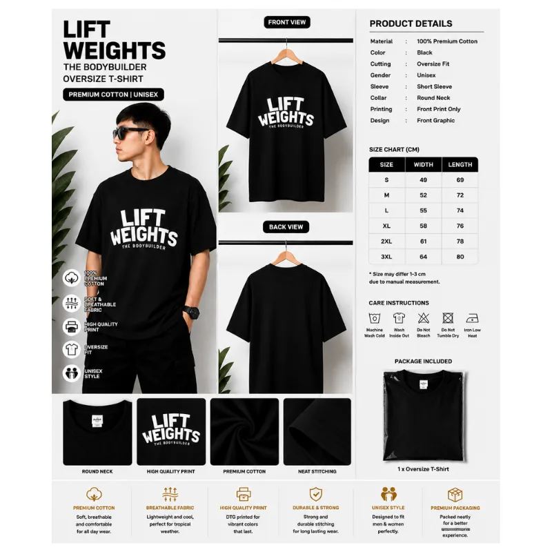 Lift Weights Oversize T-Shirt