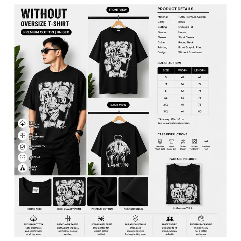 WITHOUT OVERSIZE T-SHIRT