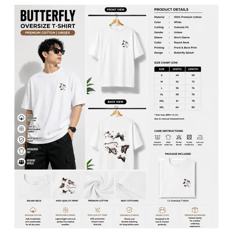 Butterfly Oversize T-Shirt