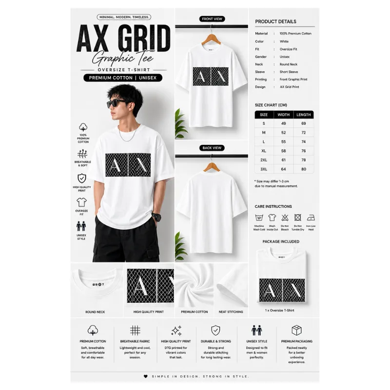 AX GRID Oversize T-Shirt