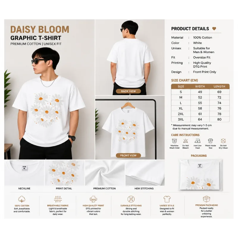 Daisy Bloom Graphic T-Shirt