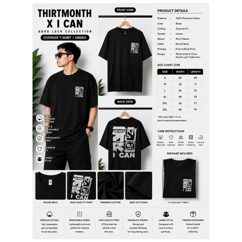 THIRTMONTH X I CAN Oversize T-Shirt