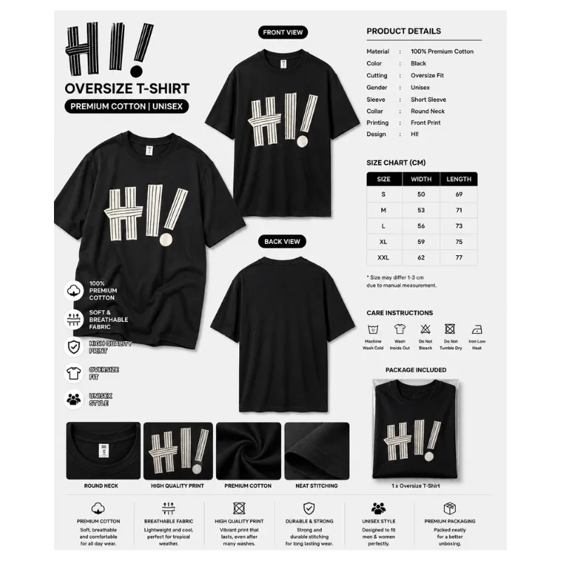 HI! Oversize T-Shirt